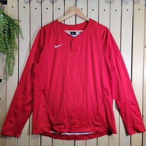 Nike Pullover Sweater Red Long Sleeve Athletic Shirt